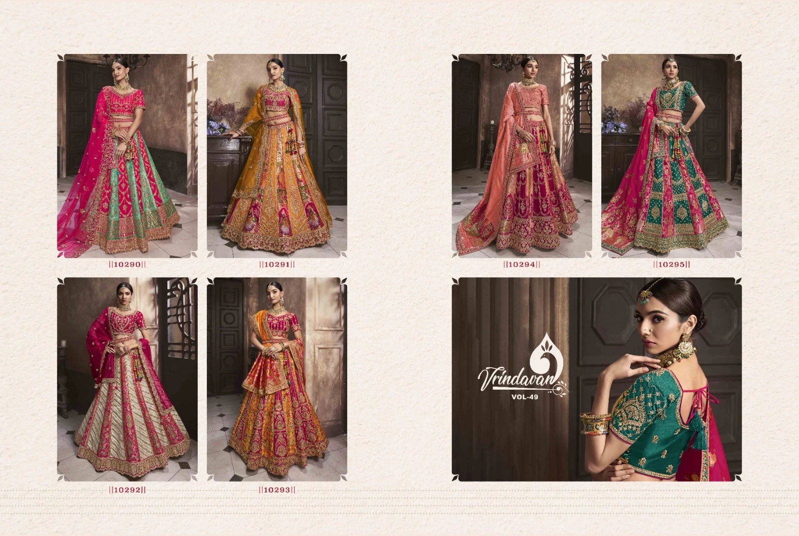 Royal Vrindavan Vol-49 Banarasi Silk Wholesale Lehenga Catalog — Wholesale Lehenga, MPA wholesale from Surat — view 8